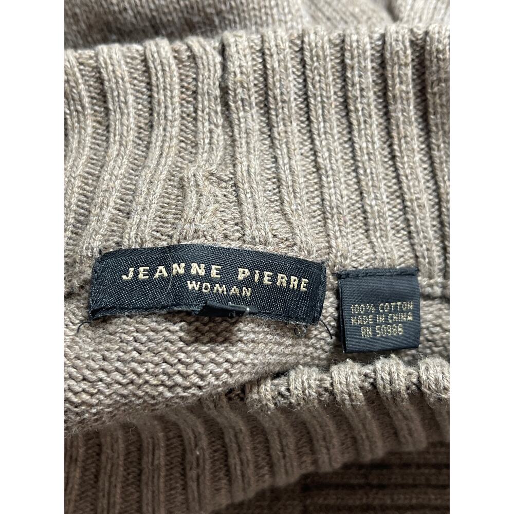 Jeanne Pierre Women's Tan Mock Neck Long Sleeve Sweatshirt Sweater Top Size 1X - Picture 5 of 5